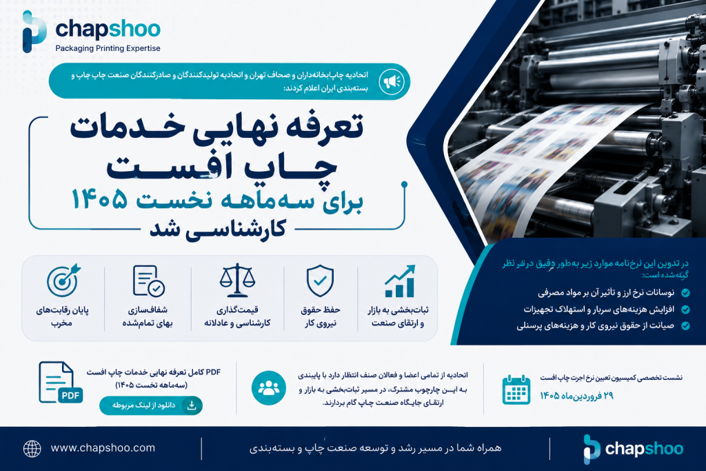 قیمت نهایی چاپ افست