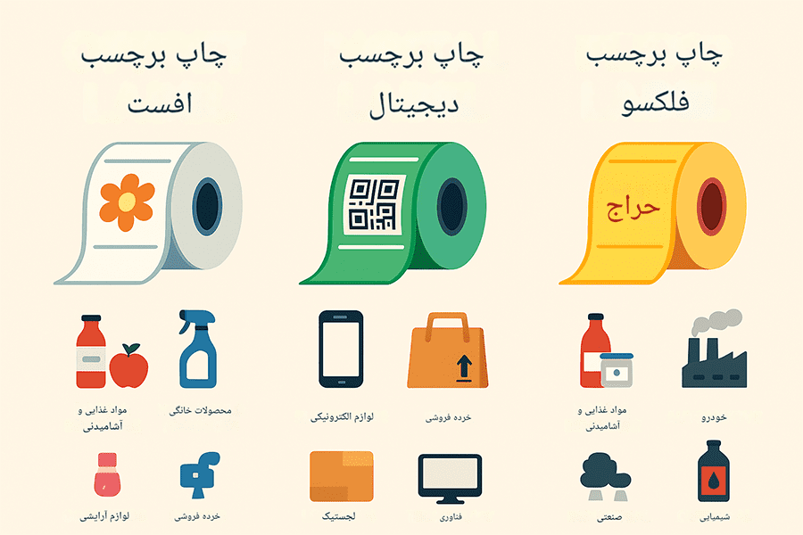 انتخاب لیبل مناسب برای صنایع مختلف