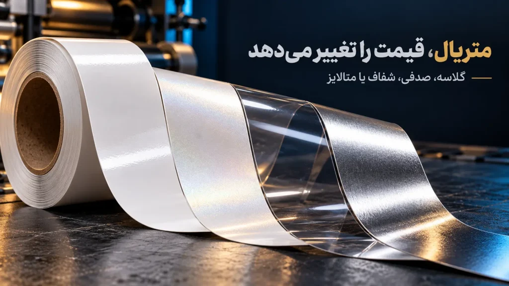 تأثیر متریال بر قیمت چاپ لیبل رول