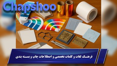 فرهنگ لغات و کلمات تخصصی و اصطلاحات چاپ و بسته بندی