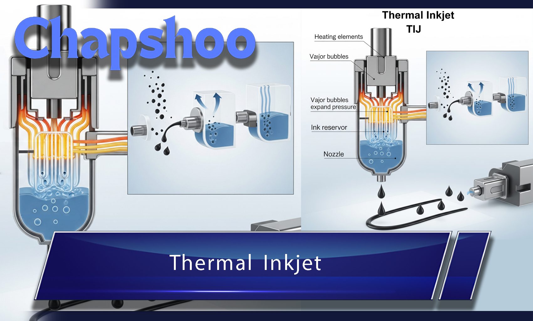 در فناوری TIJ (Thermal Inkjet)