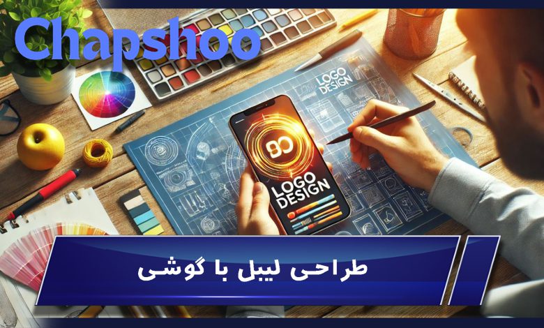 طراحی لیبل با گوشی