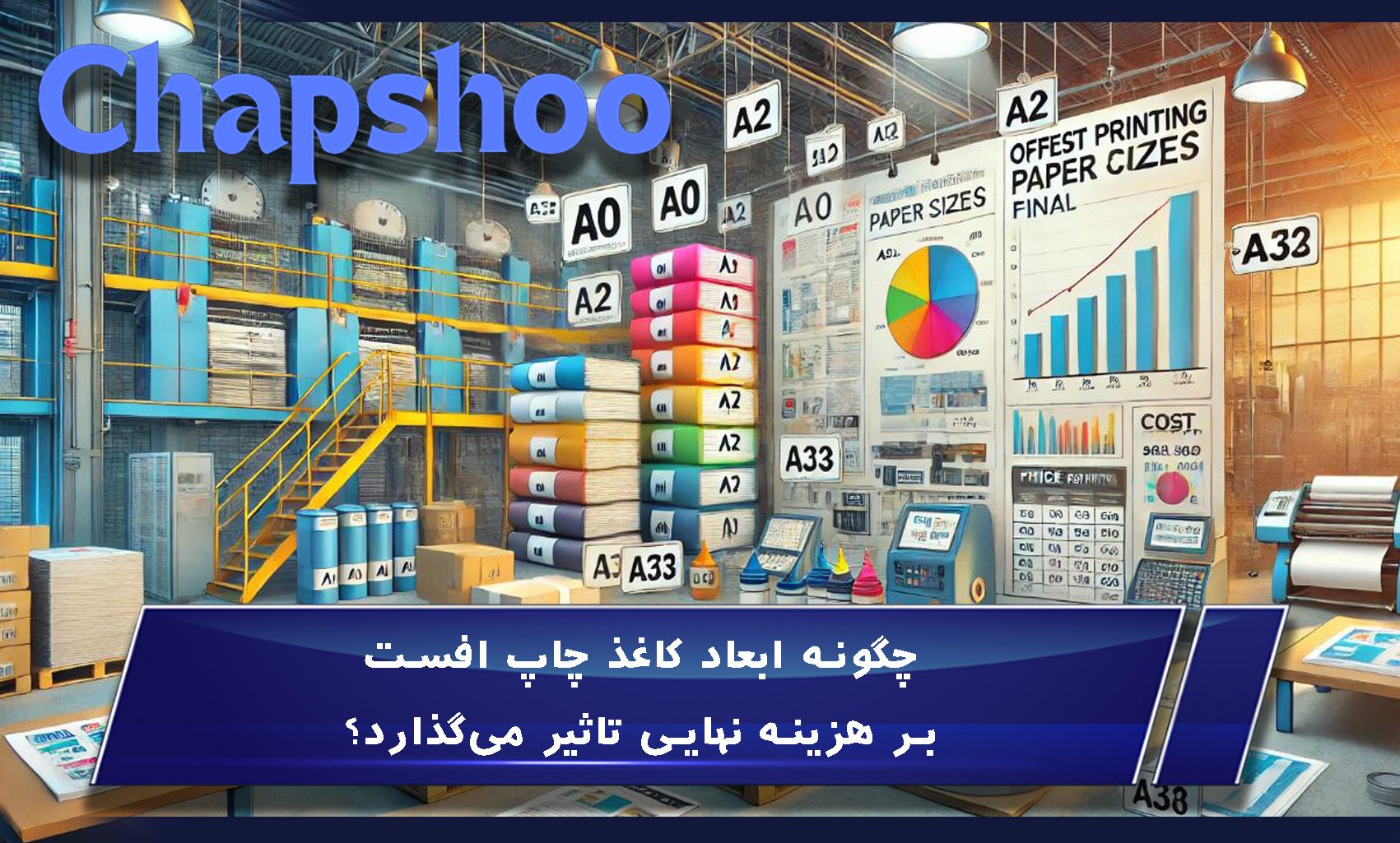 چگونه ابعاد کاغذ چاپ افست بر هزینه نهایی تاثیر میگذارد؟