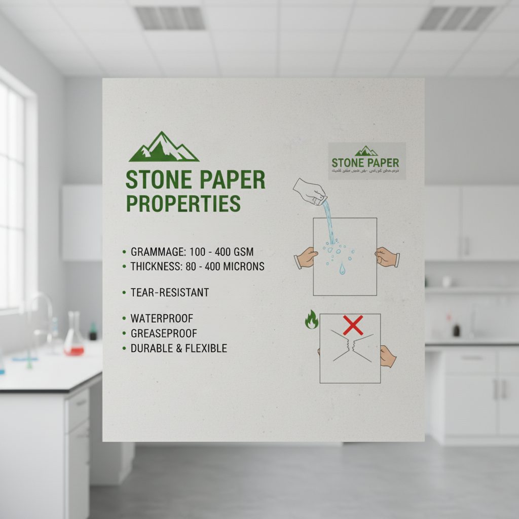 گرماژ و مشخصات فیزیکی کاغذ سنگی