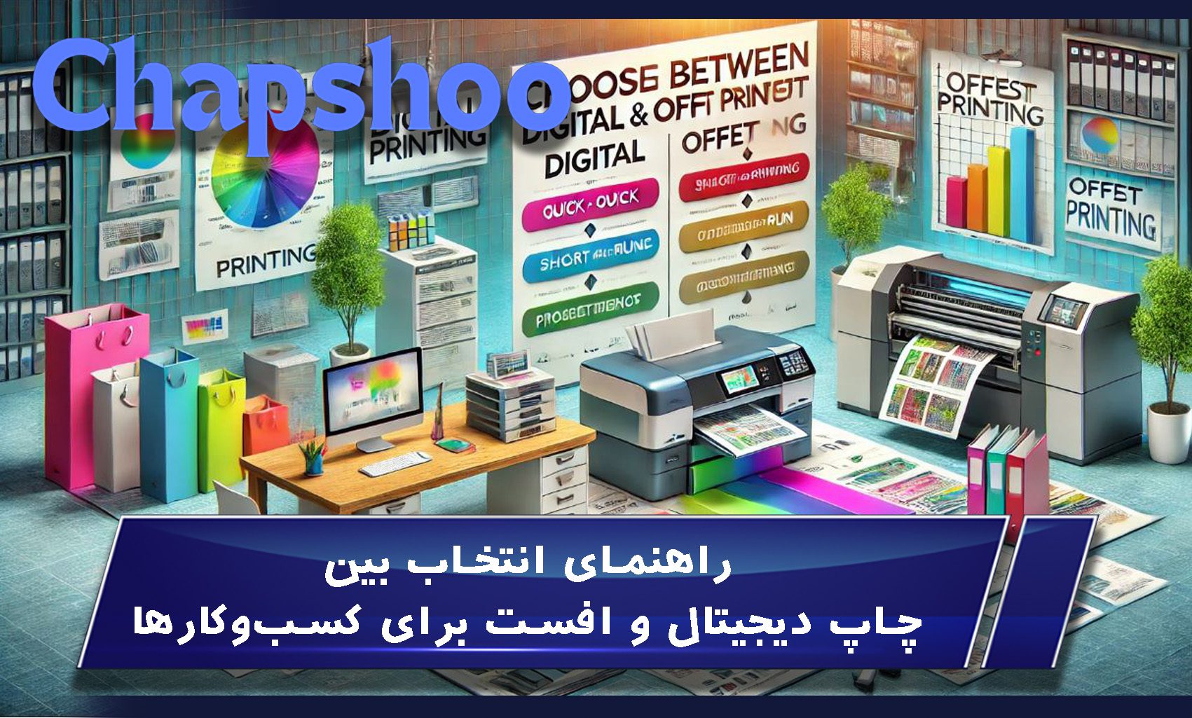 راهنمای انتخاب بین چاپ دیجیتال و افست برای کسب‌وکارها